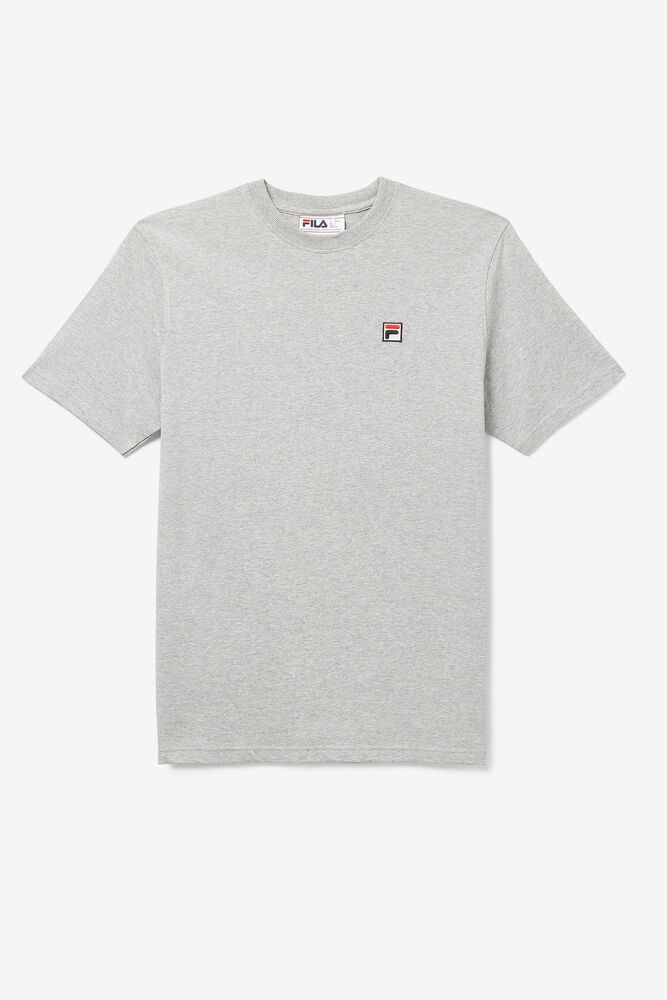 Fila T-Shirt Quartz Mens Grey - India DKN-391504